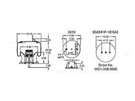 Air Spring - Rolling Lobe 352-9966 1T15M6 2012401 20124-01 2012401A