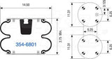 Suspension - Convoluted Air Spring 354-6801 1003586801C 1685183C1 201377 21CT2