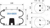 Suspension - Convoluted Air Spring 354-6905 1003586905C 1685175C1 20F 2B9206