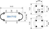 Suspension - Convoluted Air Spring 354-7112 1003587112C 113B1 1B14358 1B14-358