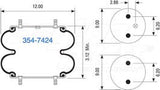 Suspension - Convoluted Air Spring 354-7424 1003587424C 1090215 22D 2B12300
