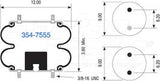 Suspension - Convoluted Air Spring 354-7555 1881301 18813-01 2001801 20018-01