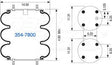 Suspension - Convoluted Air Spring 354-7800 1003587800C 313D 3B14360 3B14-360