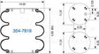 Suspension - Convoluted Air Spring 354-7808 1003587808C 313D 3B14350 3B14-350