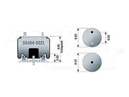 Air Spring - Rolling Lobe 59484-002L 594842 59484-2 8971