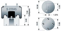 Air Spring - Rolling Lobe S-22045 8755 C21623 C-21623 C22045