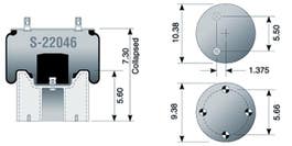 Air Spring - Rolling Lobe S-22046 8710 8756 C21624 C-21624
