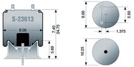 Air Spring - Rolling Lobe S-23613 1R11291 1R11-291 1R12291 1R12-291