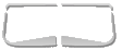 Kenworth KW WINDSHIELD TRIM - 5 PC - W900 CURVED WINDOW - LARGE
