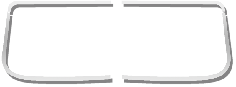 Kenworth KW WINDSHIELD TRIM - 4 PC - W900 CURVED WINDOW
