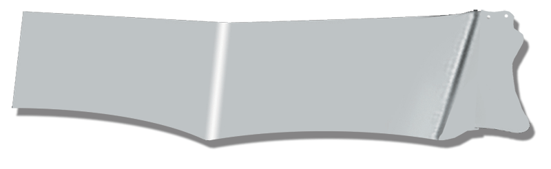 Kenworth KW - 12" - WICKED GANGSTER VISOR - DROP - W900 - CURVED WINDSHIELD - 1995 - 2006 - 2 PIE