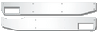 Kenworth KW-DOOR KICK PANEL - W / VIEW WINDOW CUTOUT - W900 - 1995 & NEWER - PR