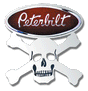 Peterbilt EMBLEM ACCENT PB - SKULL & CROSS BONES - PR