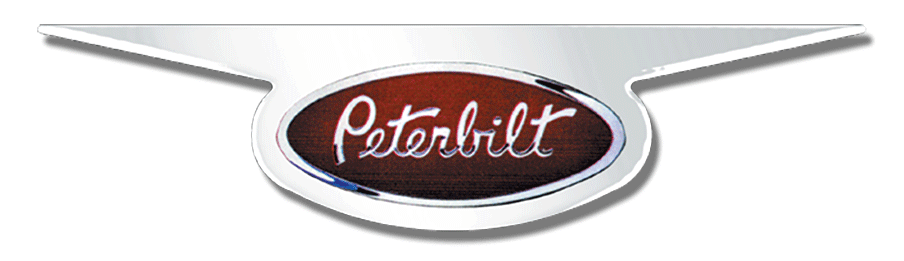 Peterbilt EMBLEM ACCENT PB - OVAL - W/ 2 - EXTENSIONS - PR