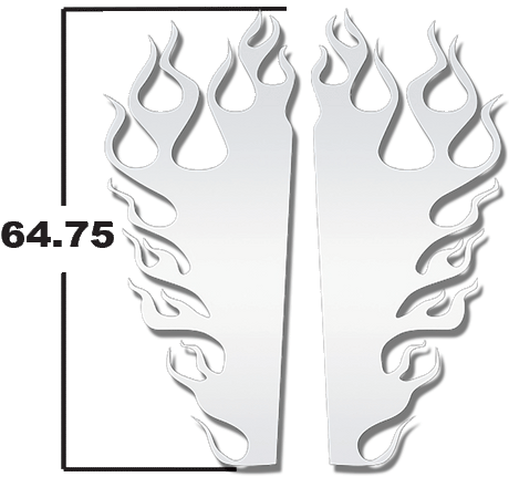Peterbilt PB 389 CENTER HOOD TRIM 2PC FLAME