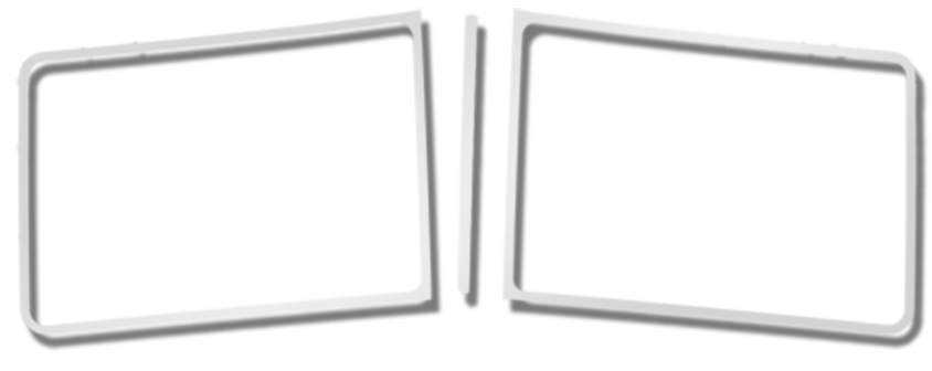 Peterbilt PB WINDSHIELD TRIM 3 PC - STANDARD 430 Stainless