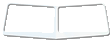 Peterbilt WINDSHIELD TRIM 5 PC 379,389 LARGE