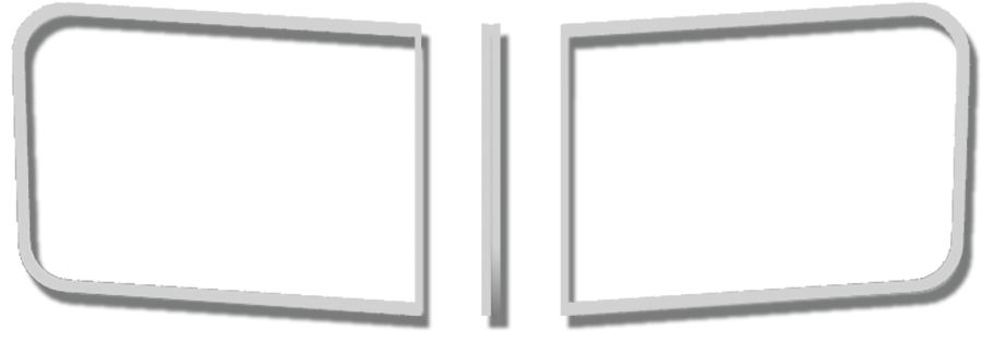 Peterbilt PB 359 - WINDSHIELD TRIM 3PC - STANDARD 430 STAINLESS
