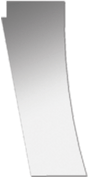 Peterbilt PB 389 - HOOD EXTENSION PANEL -WIDE REPLACEMENT NOTCHED - BLANK - W/UREA - PR