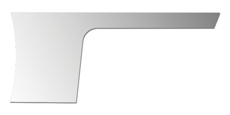 Peterbilt PB CAB & WIDE REPLACEMENT PANEL - FORMED - ONE PIECE - 388, 389 - WIDE REPLACEMENT DRIVER