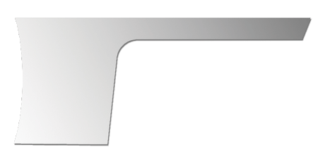 Peterbilt PB CAB & WIDE REPLACEMENT PANEL - ONE PIECE - 389 - 4" - BLANK