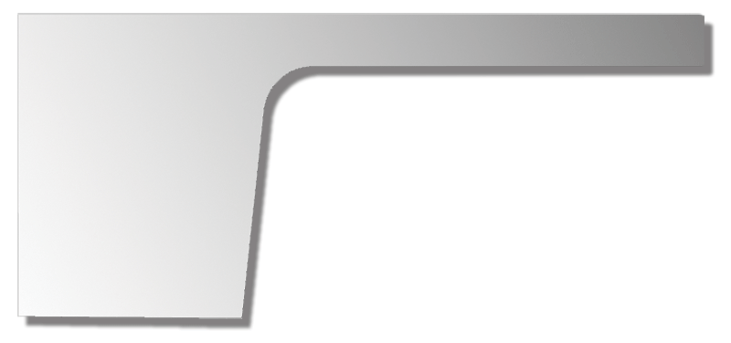 Peterbilt PB CAB & WIDE REPLACEMENT PANEL - ONE PIECE - WRAP -379 - 4" - BLANK