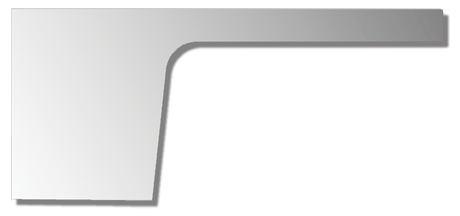 Peterbilt PB CAB & WIDE REPLACEMENT PANEL - ONE PIECE - WRAP -379 - 4" - BLANK