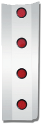 Peterbilt PB SPEEPER REAR CORNER FILLER PANELS - 379,389 - 4 - 4" LEDS - PR