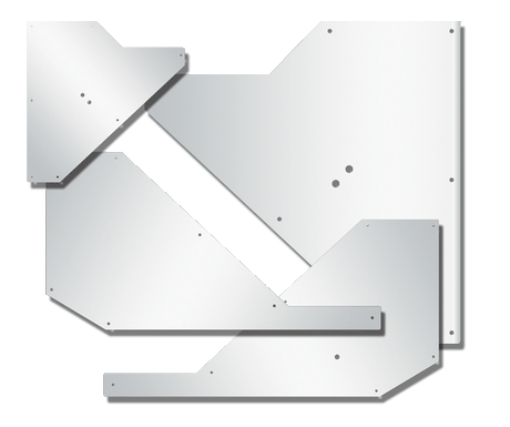 Peterbilt PB BATTERY BOX STAINLESS COVER KIT - 389 - 4 PCS