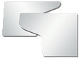 Peterbilt PB - SLEEPER CUBBY HOLE COVERS FROM THE REAR SIDE 388, 389 - 63" FLAT-TOP - 2-PCS