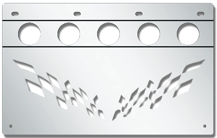 ANTI-SAIL LITE BOX - NO/LIGHTS - 2" RD HOLES - FLAG - 15" X 24" - PR