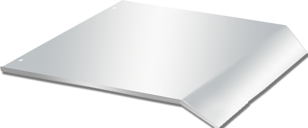 DECK PLATE - REAR 29" X 33" SMOOTH STAINLESS - ROLLED EDGES