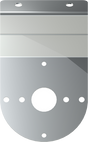 UNVRSL, SNGL WTRMLN, UNDR FRM ANGLD BRKT (18GA 304 STAINLESS)